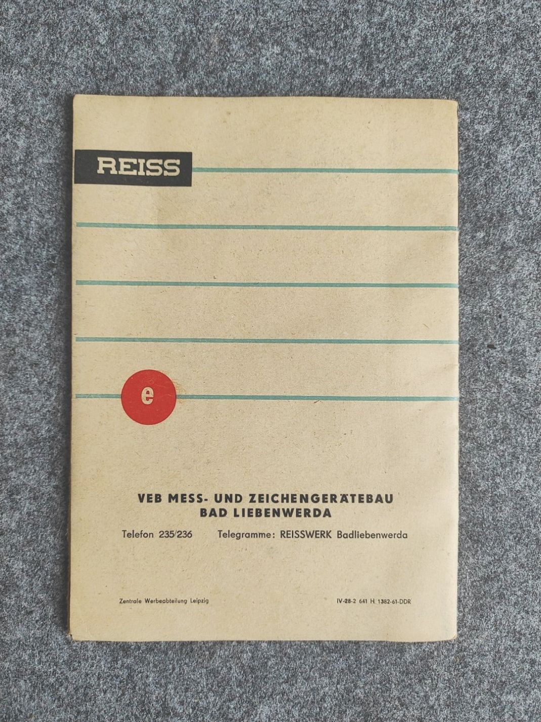Gebrauchsanleitung zum Leichtmetall Rechenstab Reiss Darmstadt DDR Gebrauchsanleitung zum Leichtmetall Rechenstab Reiss Darmstadt DDR