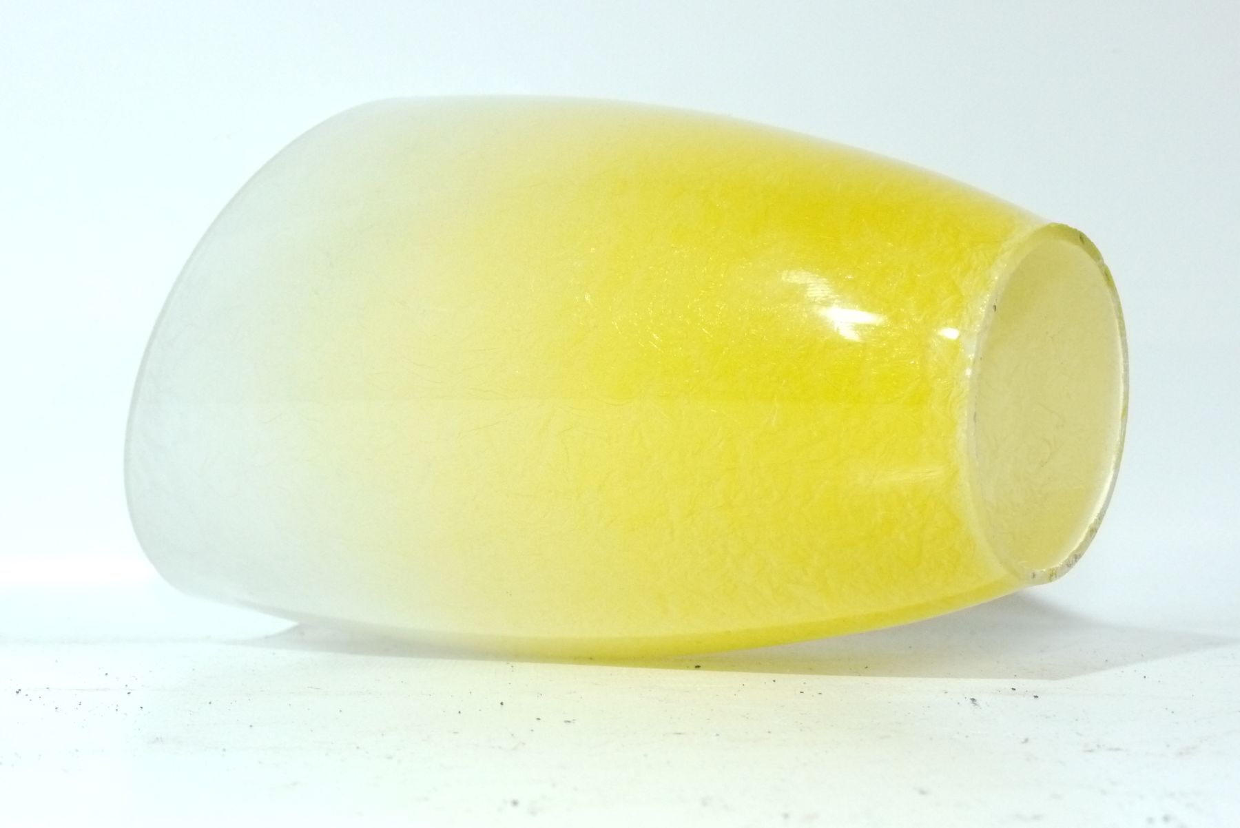 Glas Lampenschirm altes Lampenglas gelb weiß Ersatzglas