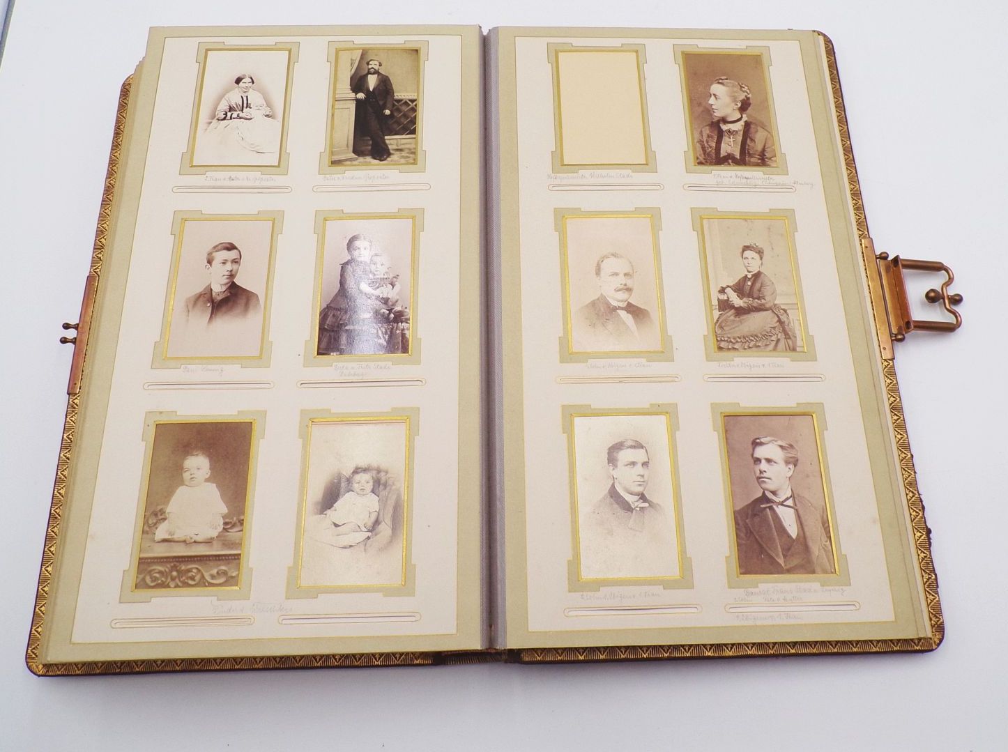 Altes Familien Fotoalbum Stade 1895 Prachteinband