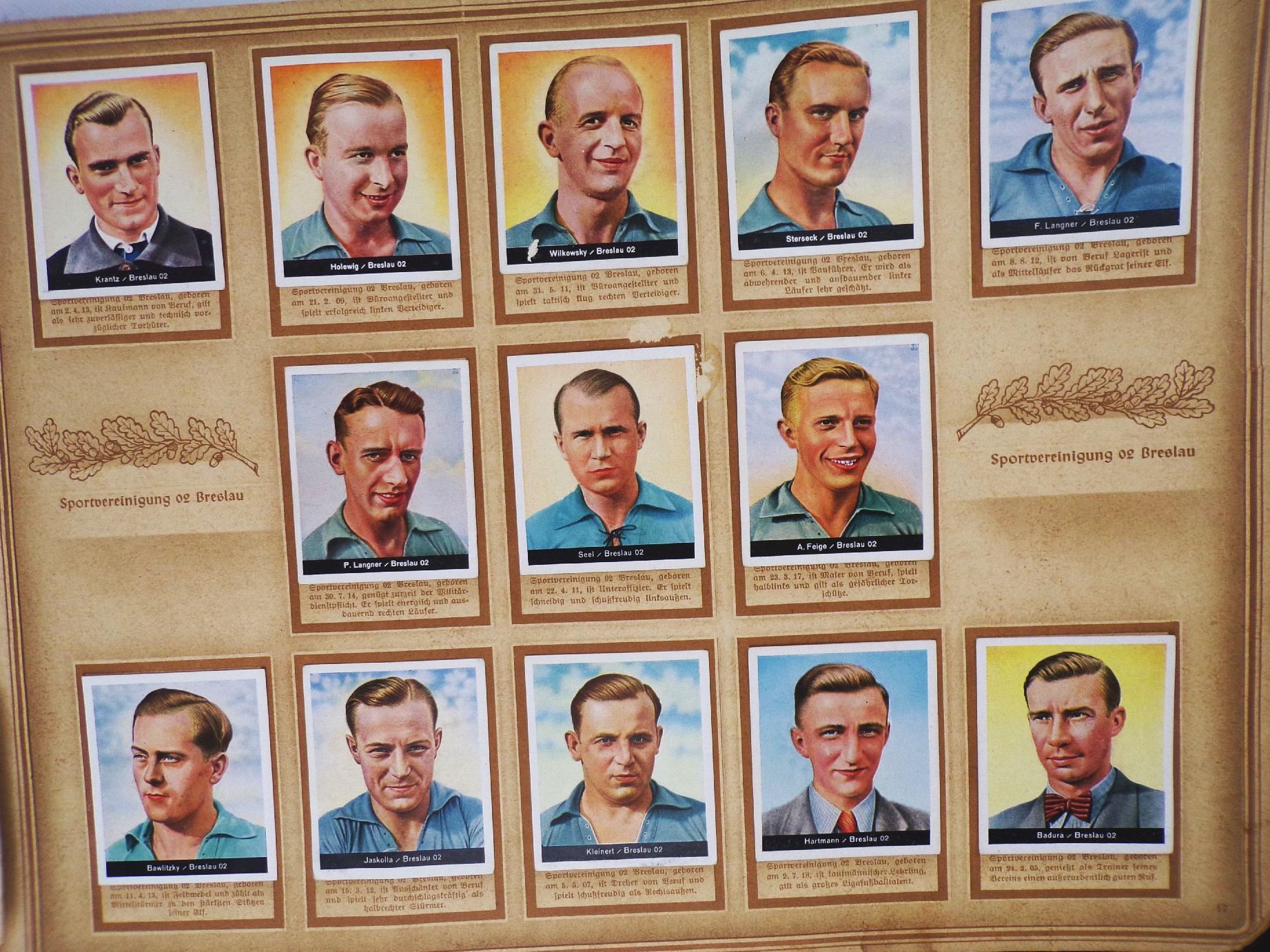 Hinein Fußball Sammelbilderalbum Cigarettenfabrik Müller Dresden um 1930 Hinein Fußball Sammelbilderalbum Cigarettenfabrik Müller Dresden um 1930