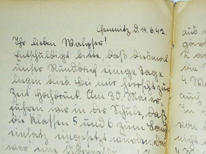 Handgeschriebenes Buch weiblicher RAD 1942 Rundbrief 