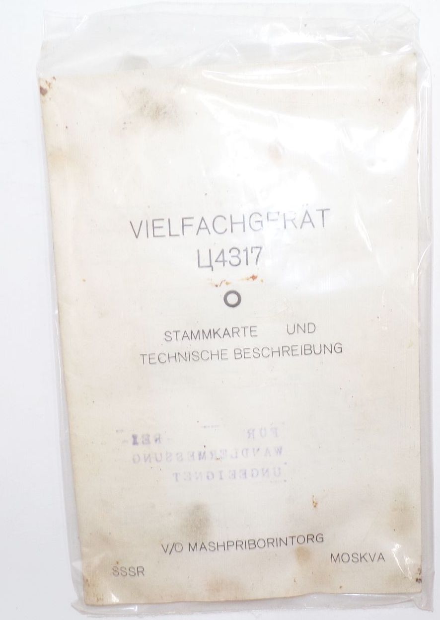 Altes Vielfachmessgerät des Typs U 4317 UdSSR Messgerät Altes Vielfachmessgerät des Typs U 4317 UdSSR Messgerät