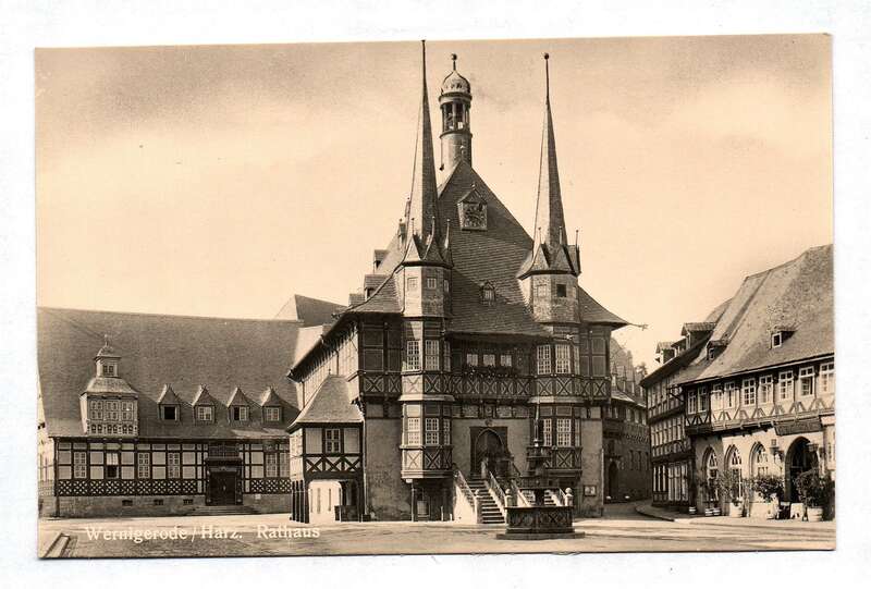 Foto Ak Wernigerode Harz Rathaus Echtfoto Postkarte