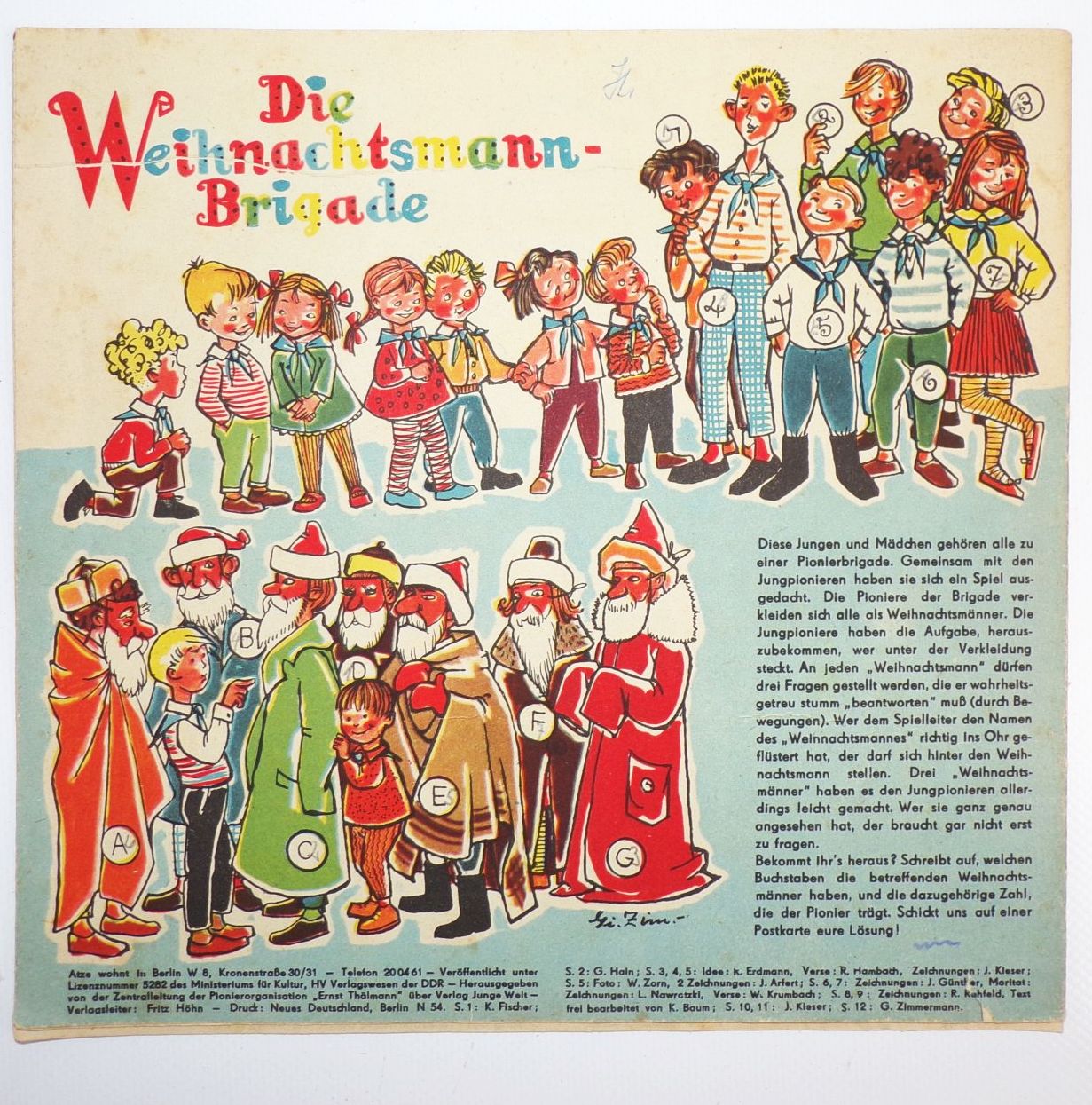 Atze Jahrgang 1960 Heft 12 Pioniertreffen Fix und Fax Comic