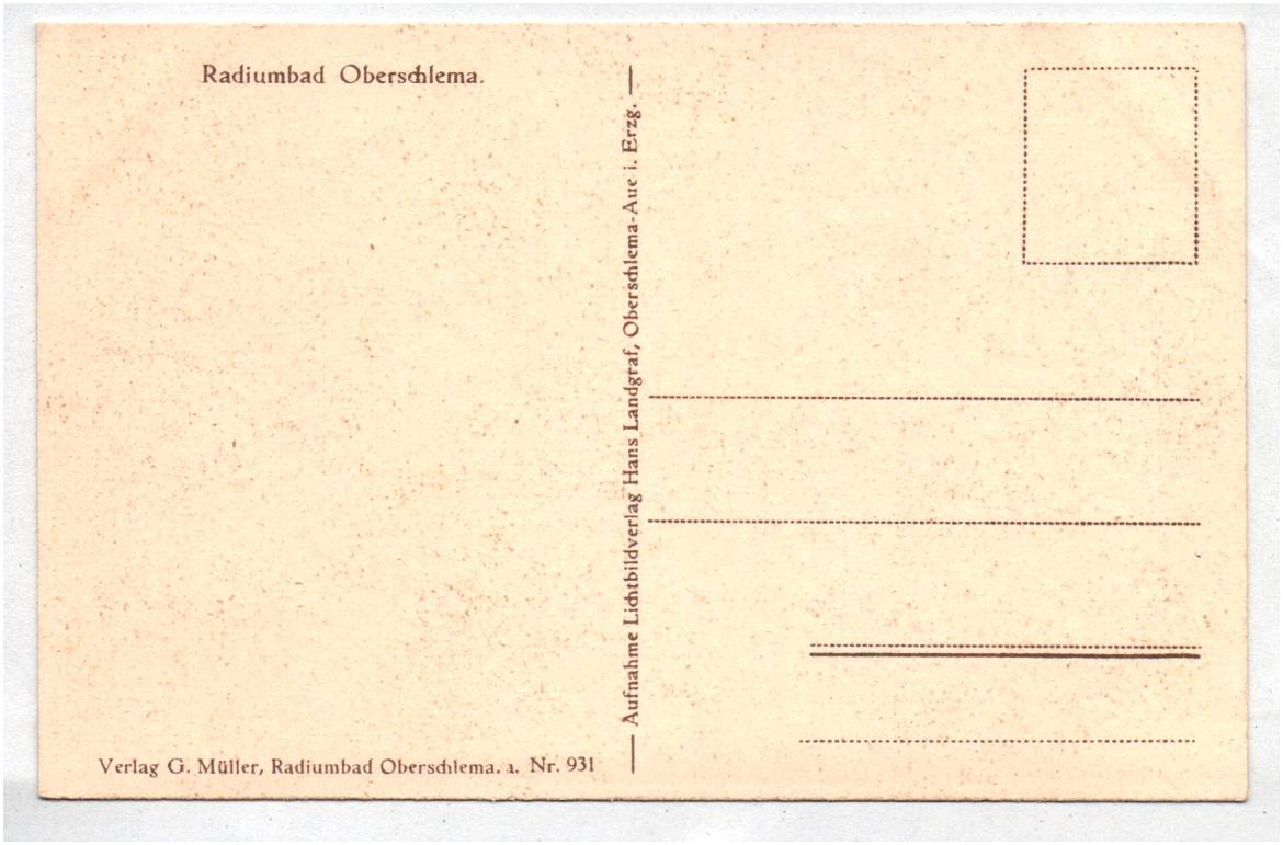 Alte Ansichtskarte Radiumbad Oberschlema Alte Ansichtskarte Radiumbad Oberschlema