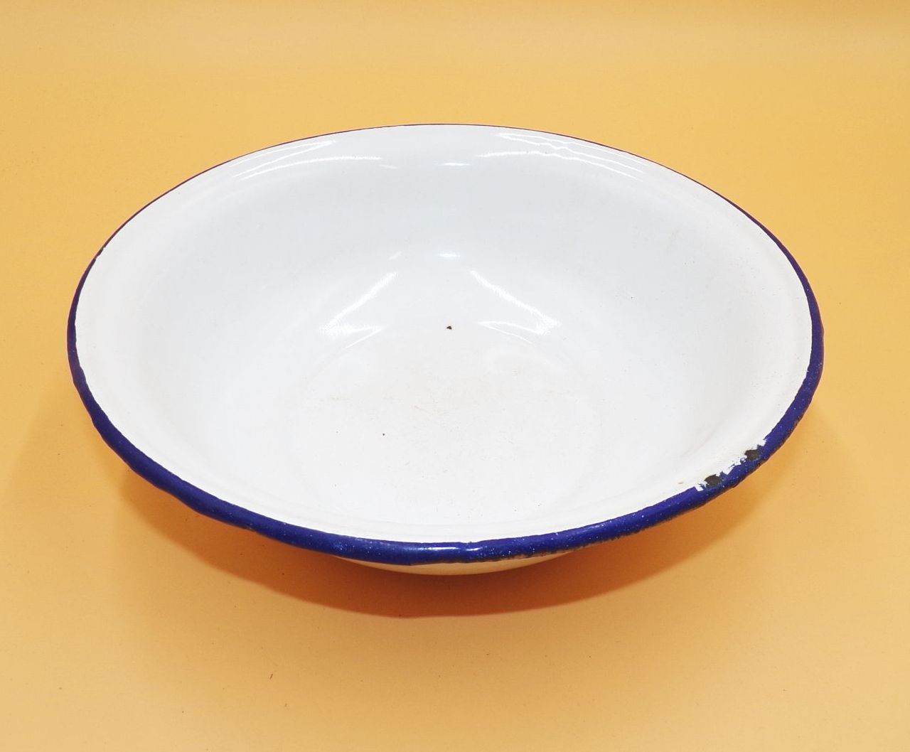 Alte Schüssel Pflanzschale blauer Rand Gartendeko Landhaus Vintage