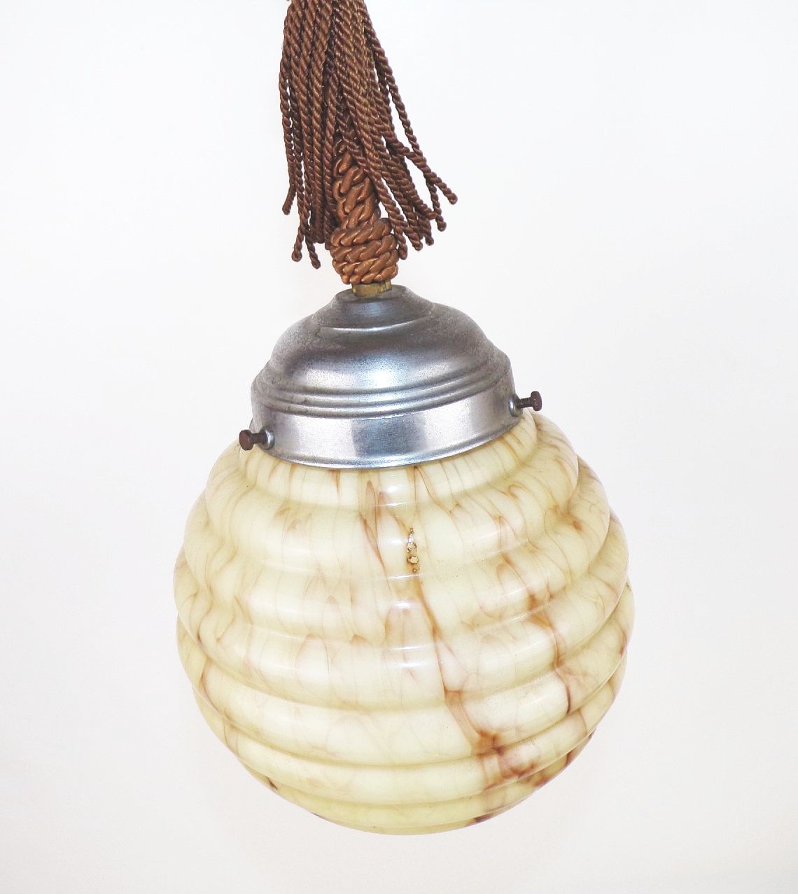 Alte Lampe Art Deco Deckenleuchte Marmor Design 1930 er Vintage Kugelleuchte 