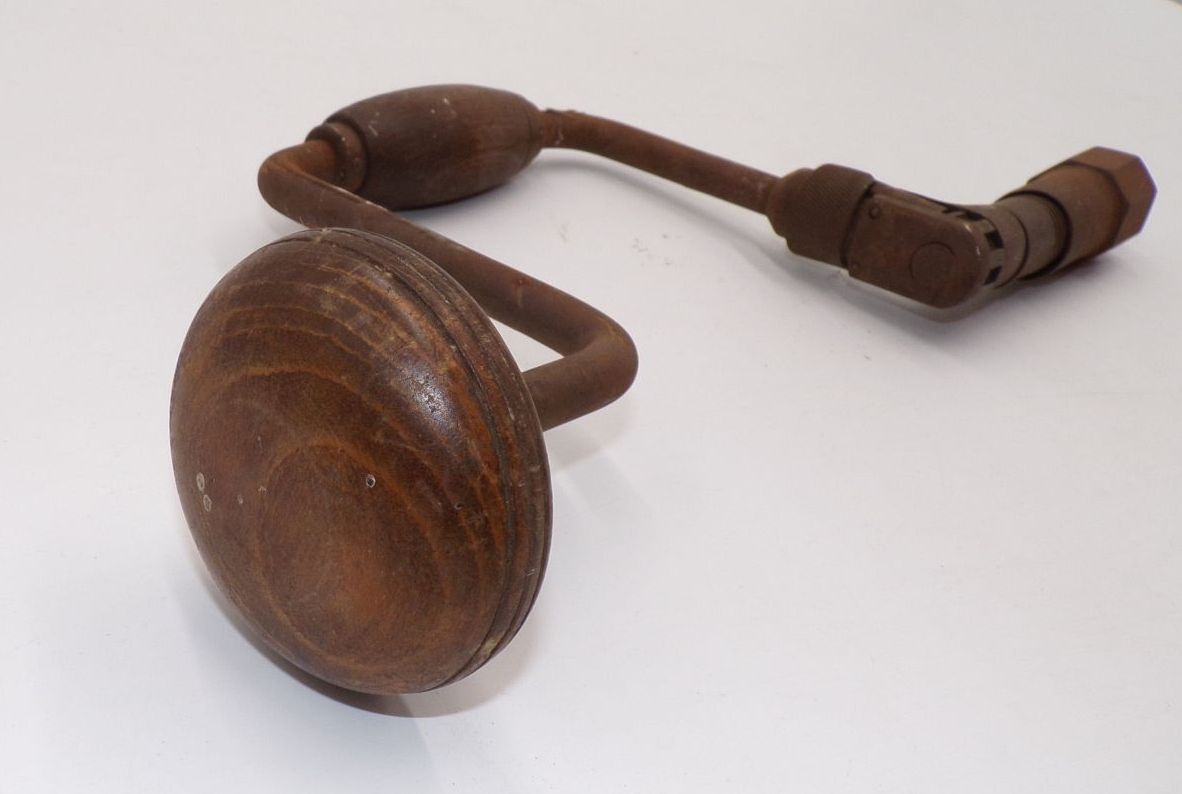 Alter Kurbelbohrer Handbohrer Antik Alter Kurbelbohrer Handbohrer Antik