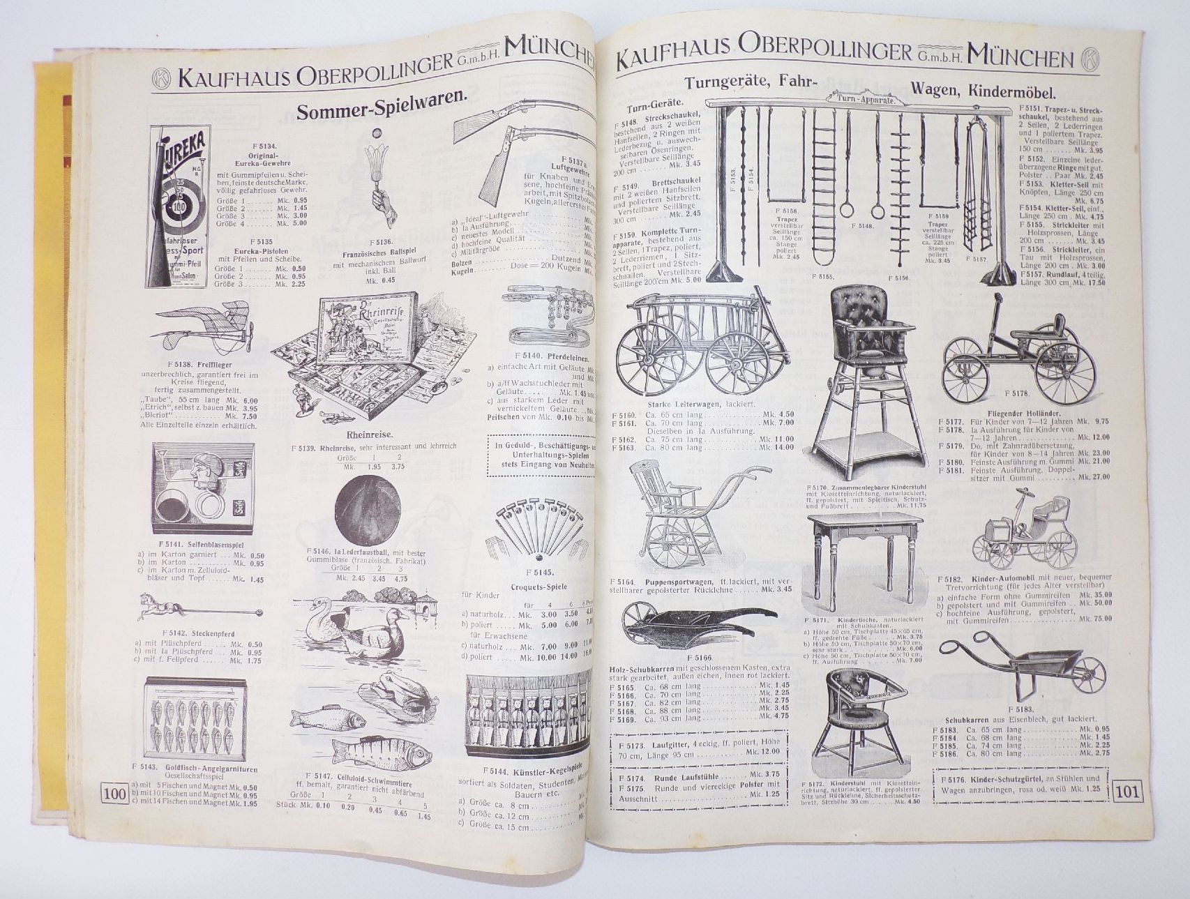 Alter Katalog Kaufhaus Oberpollinger München 1913 Mode Spielwaren Lampen