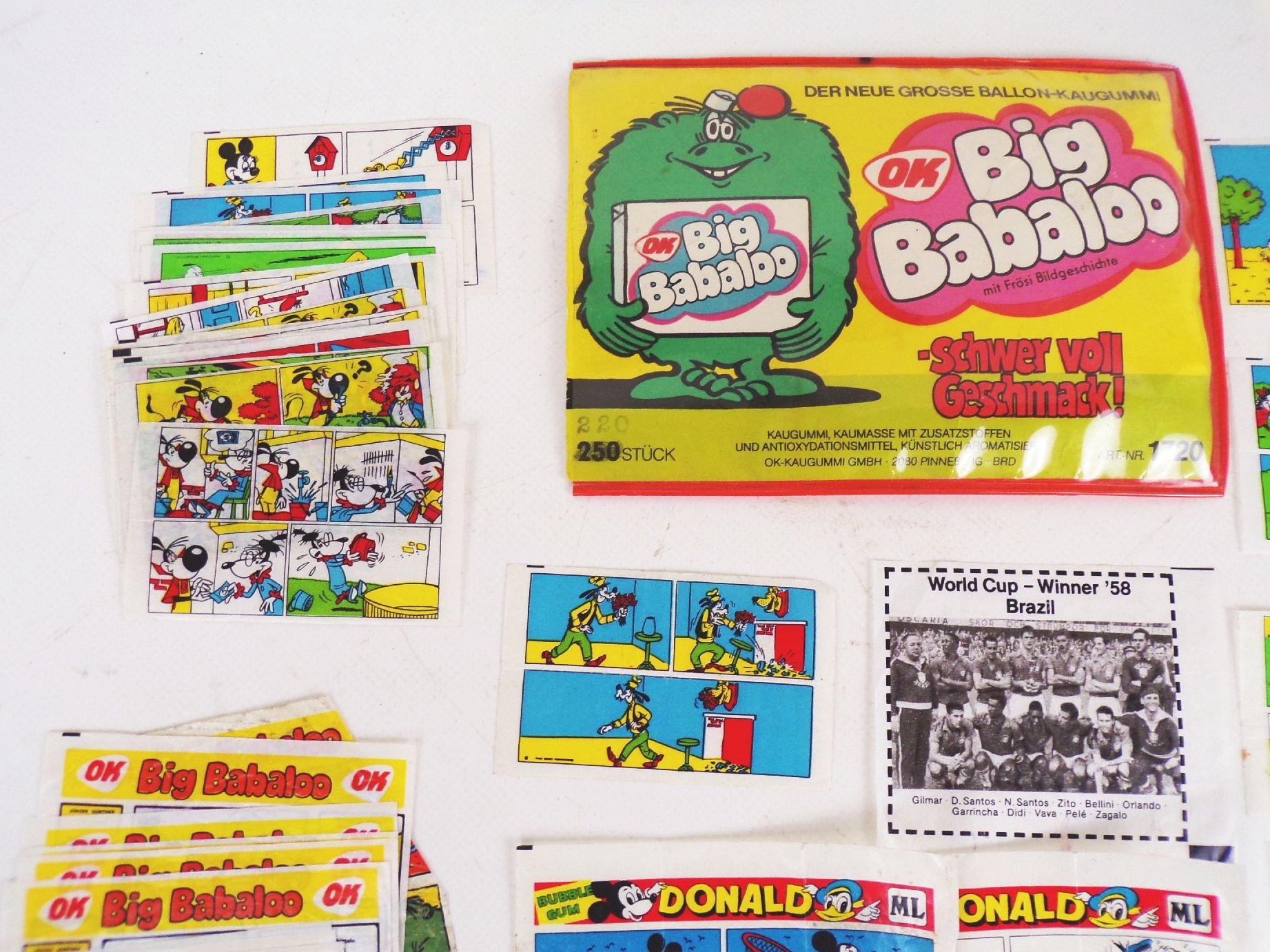 Konvolut Kaugummibilder Big Babaloo Micky Maus Donald 