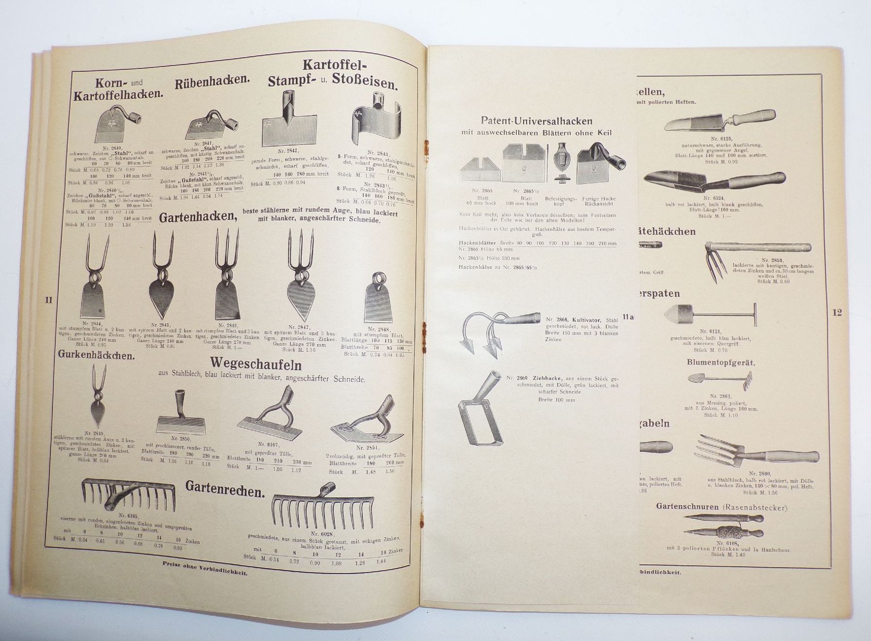 Alter Katalog Belaco Garten Werkzeuge Gießkannen 1931 