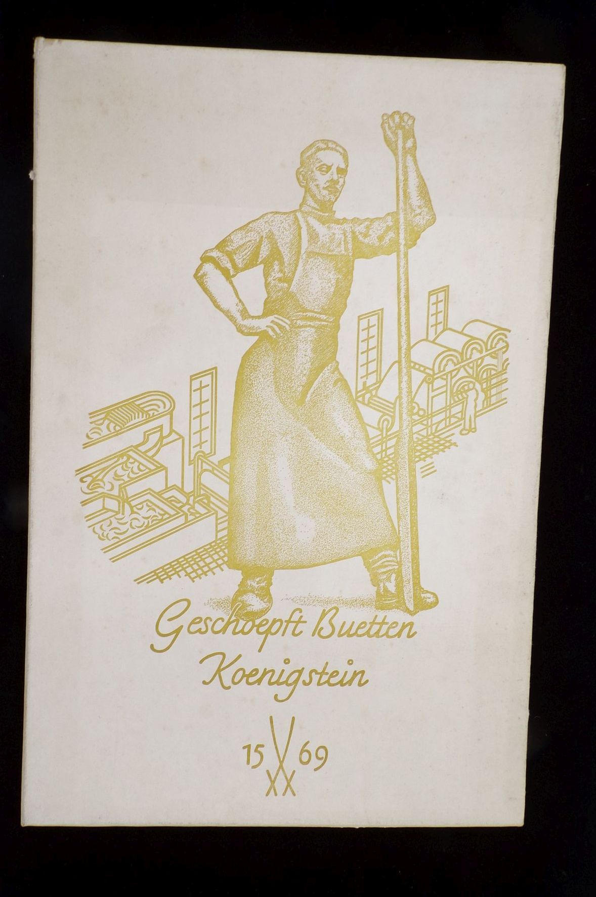 DDR Briefpapier Geschöpft Bütten Königstein mit Wasserzeichen