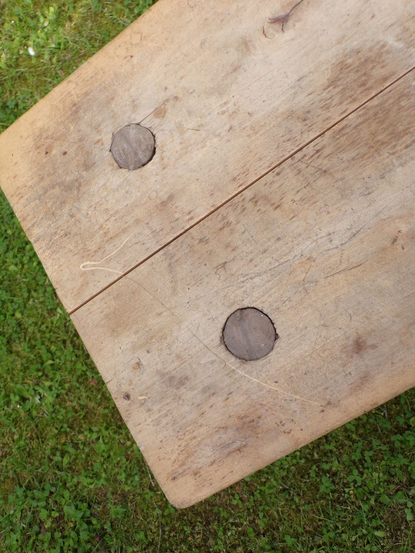 Alter Holzhocker Vierbein Hocker Schemel Industrie Look Vintage Werkstatthocker