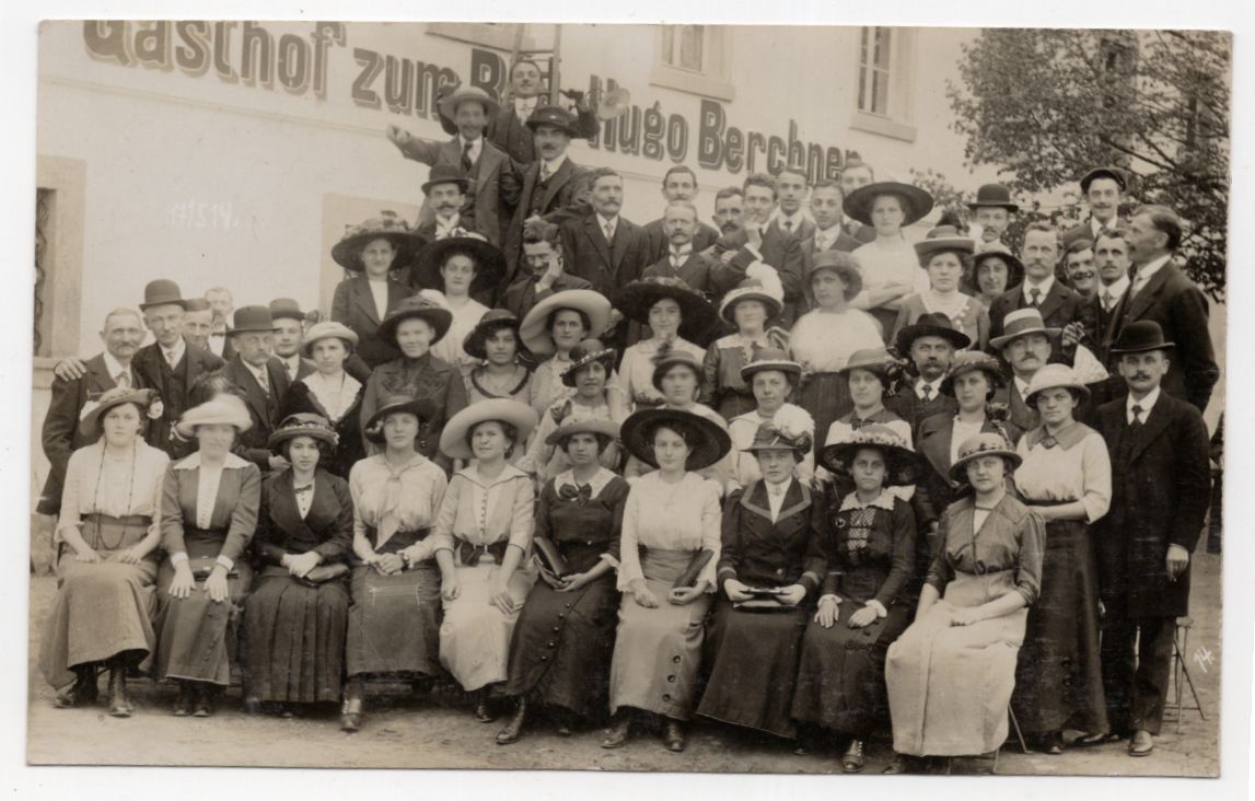 Foto AK Großschönau Gasthof zum Bär Hugo Berchner 1912 