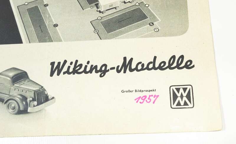 Prospekt Wiking 1957 Modellautos 