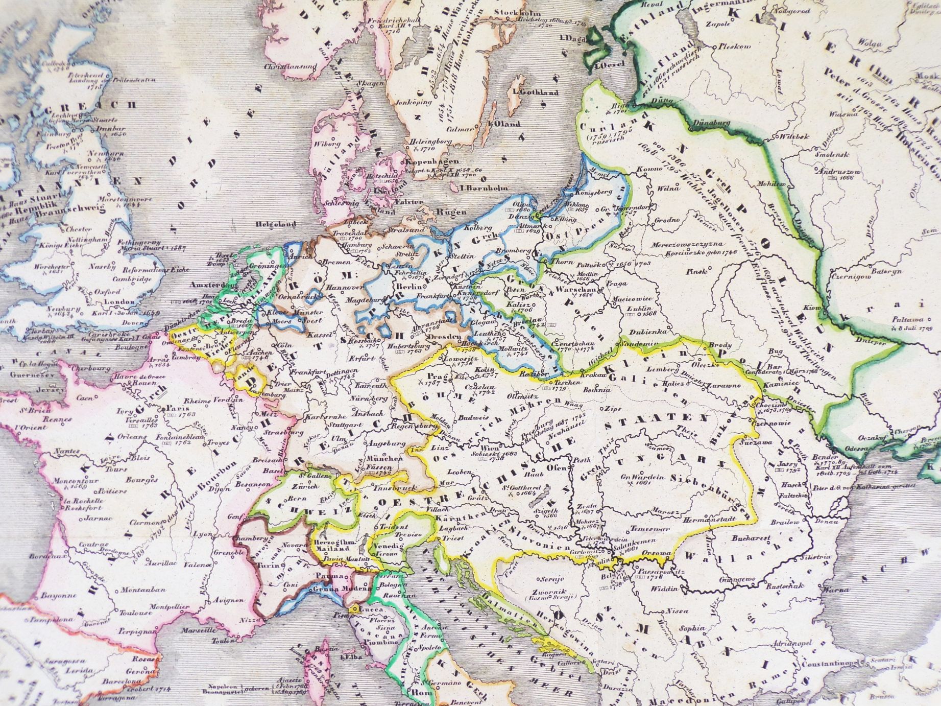 Übersichtskarte Westfälischer Frieden bis französische Revolution 1789 Loewenberg