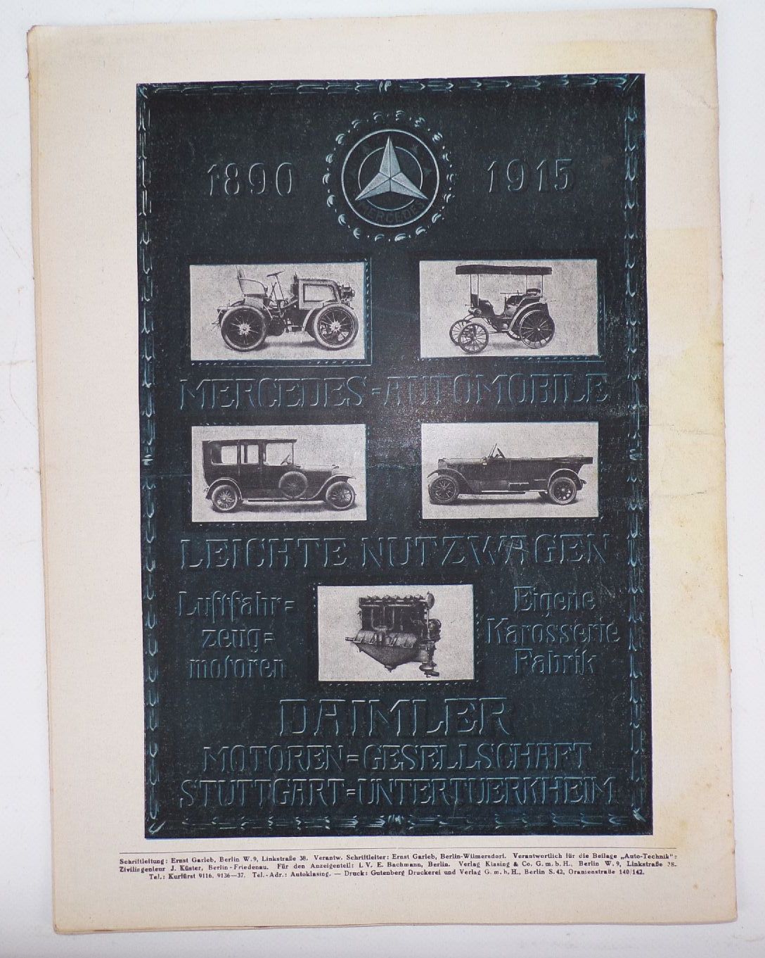 Allgemeine Automobil Zeitung Nr 28 von 1916 Oldtimer Allgemeine Automobil Zeitung Nr 28 von 1916 Oldtimer
