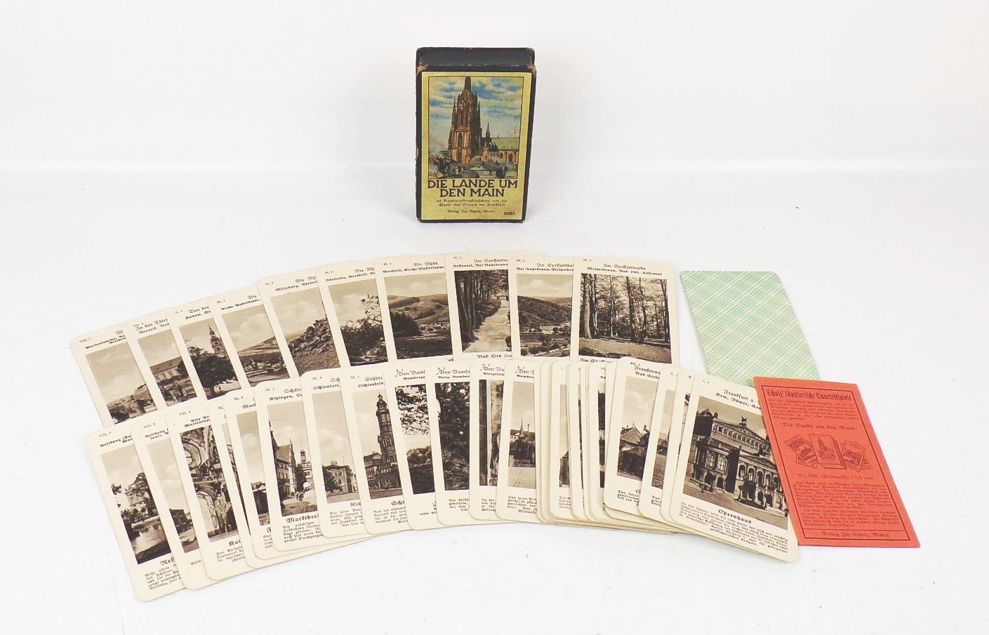 Kartenspiel Die Lande um den Main Jos Scholz Mainz 1930er Quartett Kartenspiel Die Lande um den Main Jos Scholz Mainz 1930er Quartett