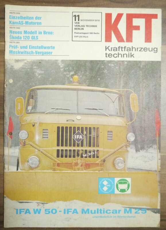 DDR Zeitschrift Einzelheiten KamAS Motoren KFT November 1978 IFA W50