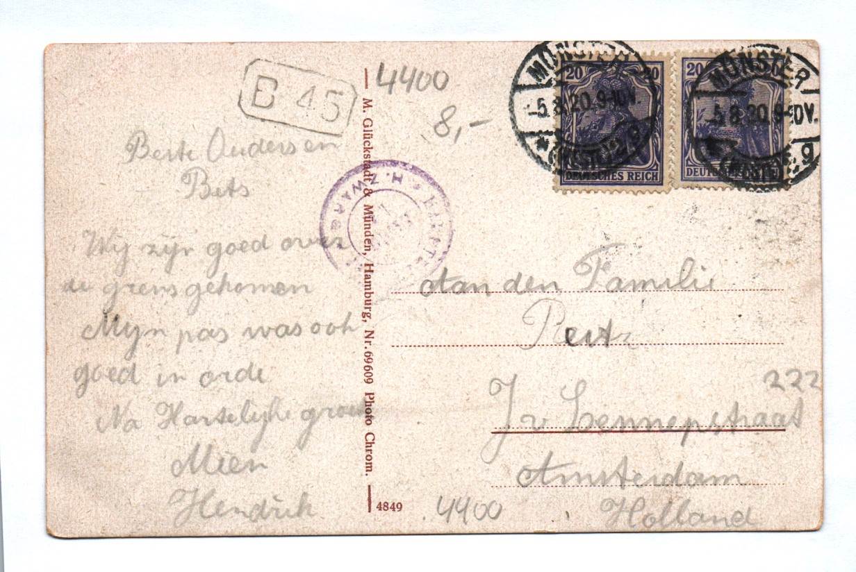 Ak Münster Nordrhein Westfalen Stadtbild 1920 Ak Münster Nordrhein Westfalen Stadtbild 1920