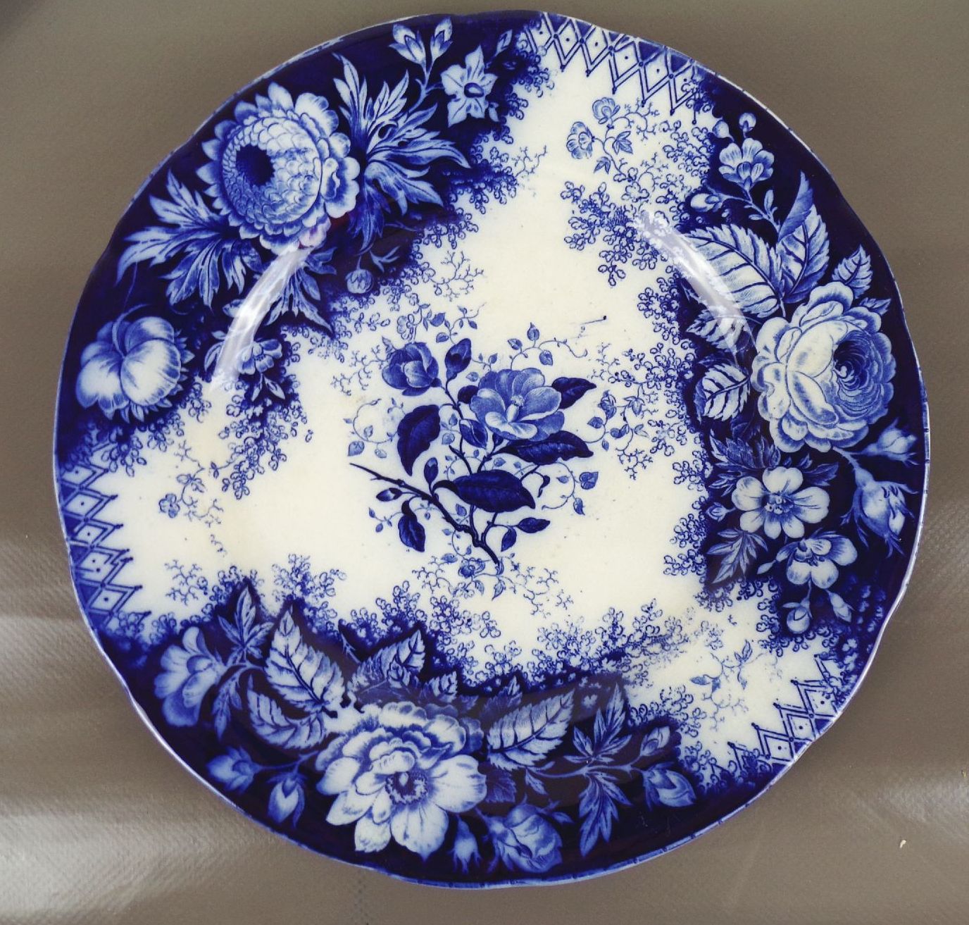 Villeroy Boch Jardiniere Blau 6 Teller Speiseteller Antik Villeroy Boch Jardiniere Blau 6 Teller Speiseteller Antik