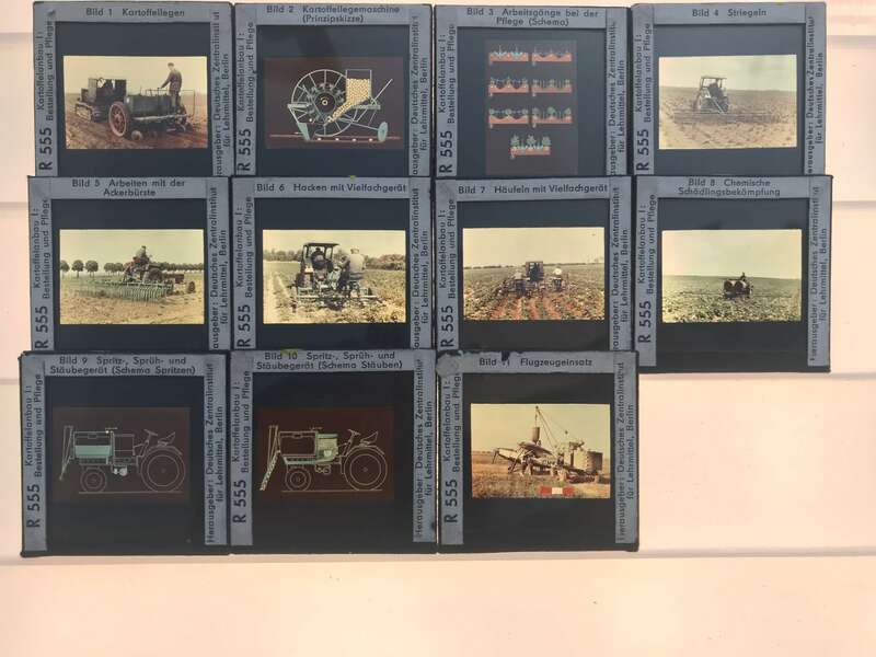 Dias alte Lehrmittel Sowjetunion Deutschland Glasdias