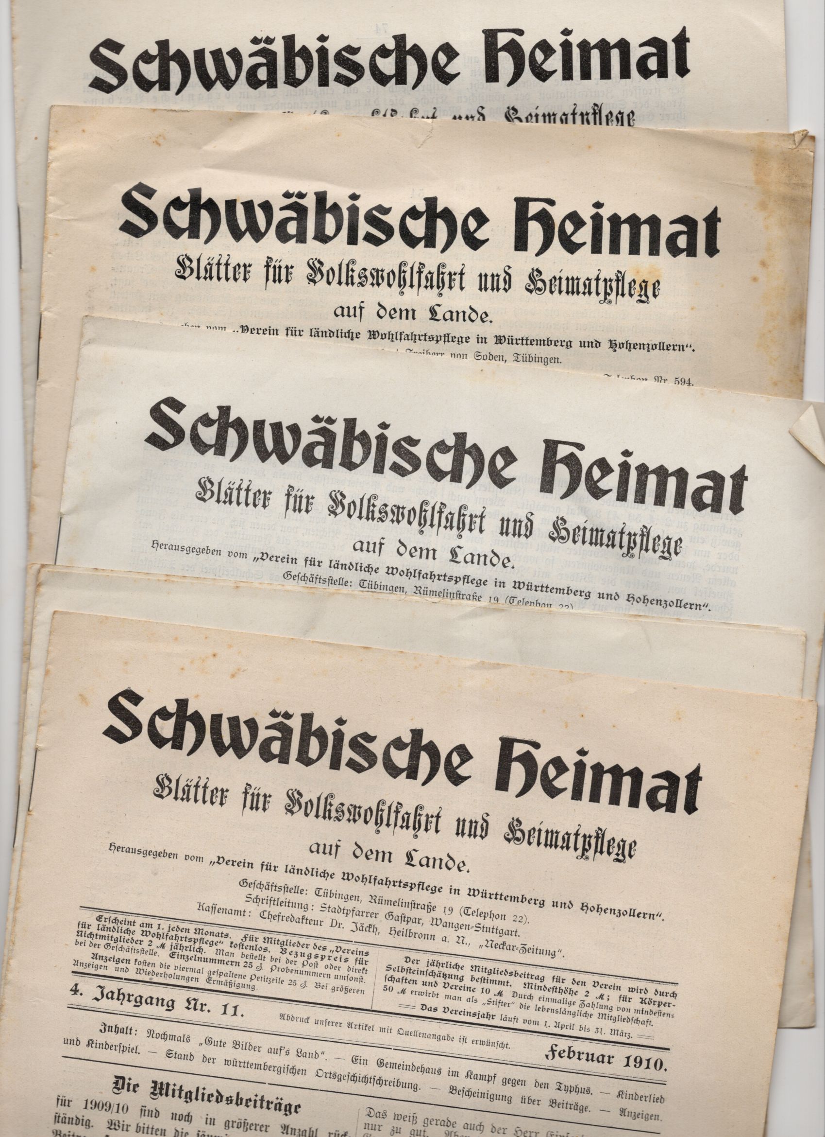 Schwäbische Heimat Blätter für Volkswohlfahrt und Heimatpflege 1909 