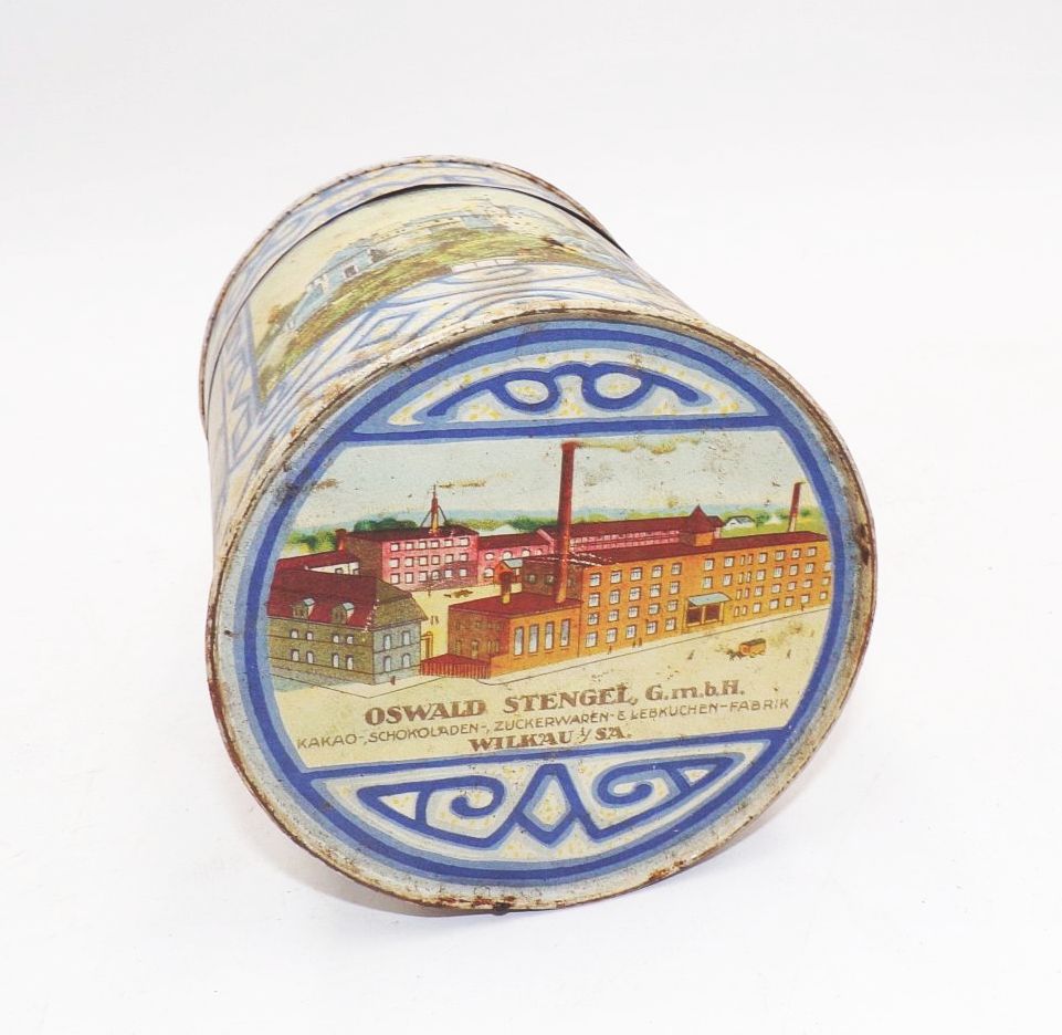 Alte Blechdose Erzgebirgische Lebkuchen Oswald Stengel Wilkau um 1900 Litho Alte Blechdose Erzgebirgische Lebkuchen Oswald Stengel Wilkau um 1900 Litho