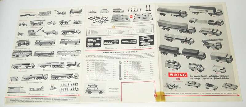Prospekt Wiking 1972 Auto Modelle 