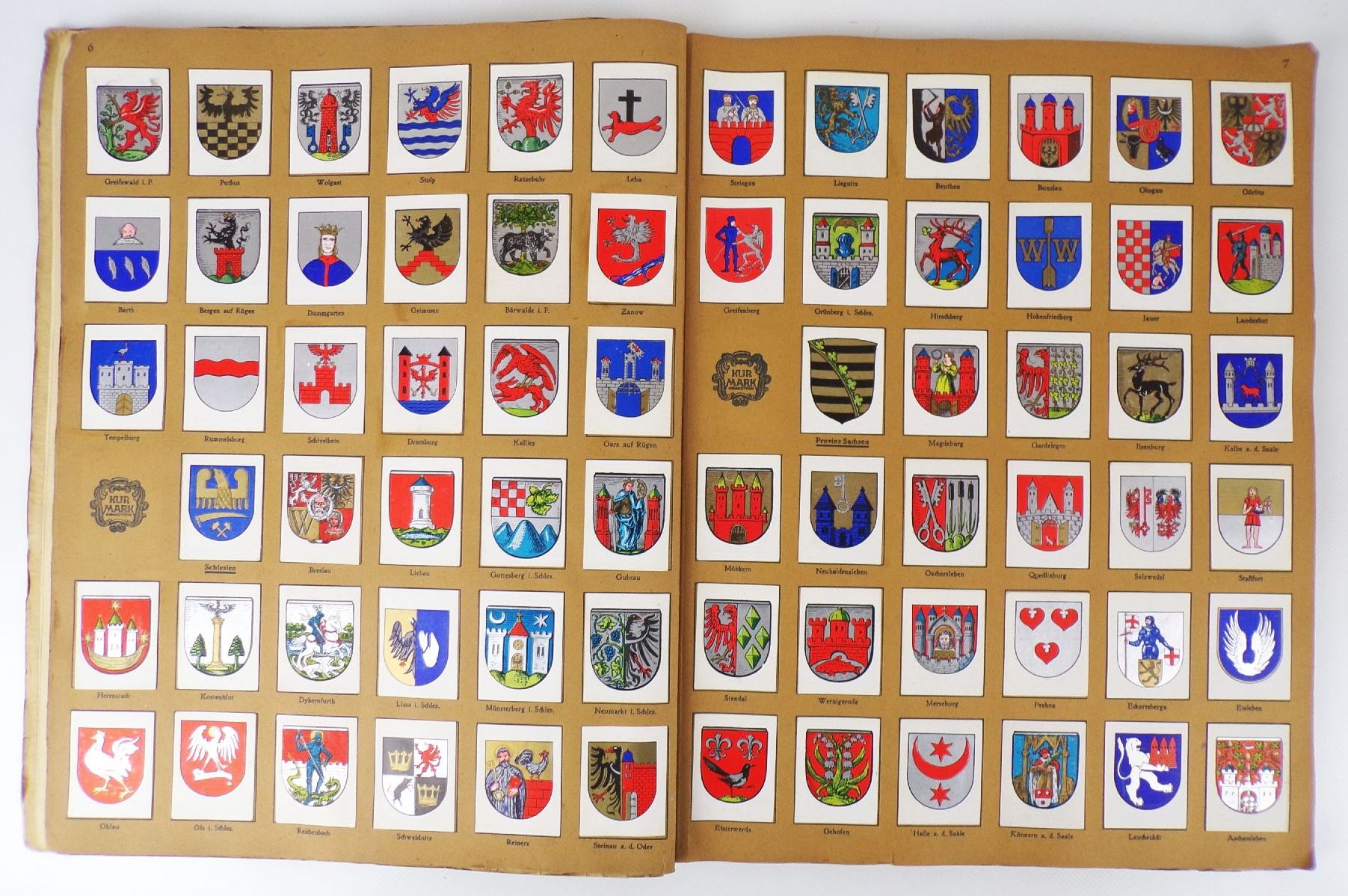 Kurmark Wappenschau Heraldik Sammelbilderalbum Kurmark Wappenschau Heraldik Sammelbilderalbum