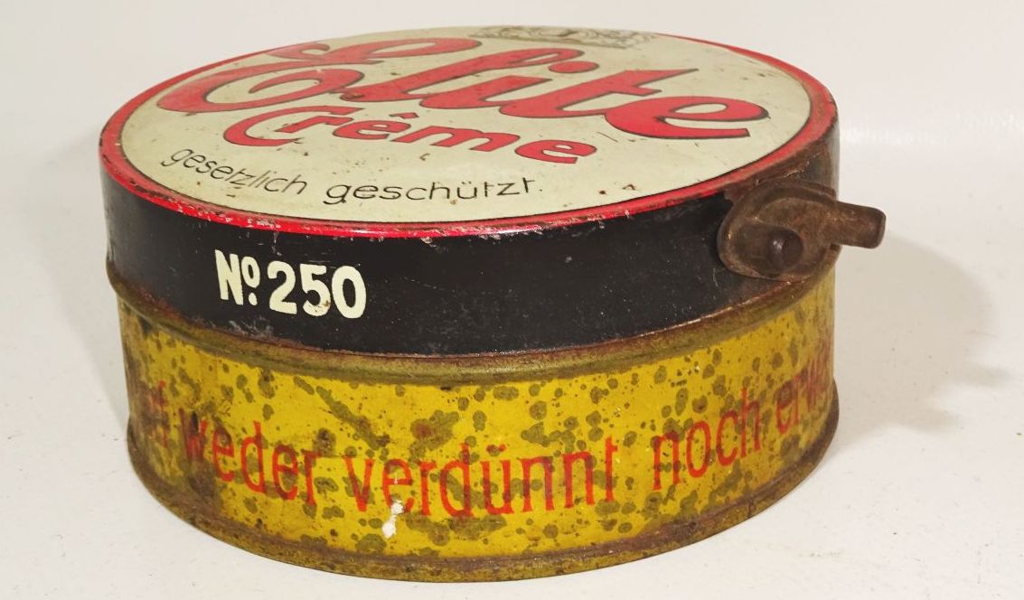 Elite Creme Blechdose 1930er Deko Laden Box Reklame 