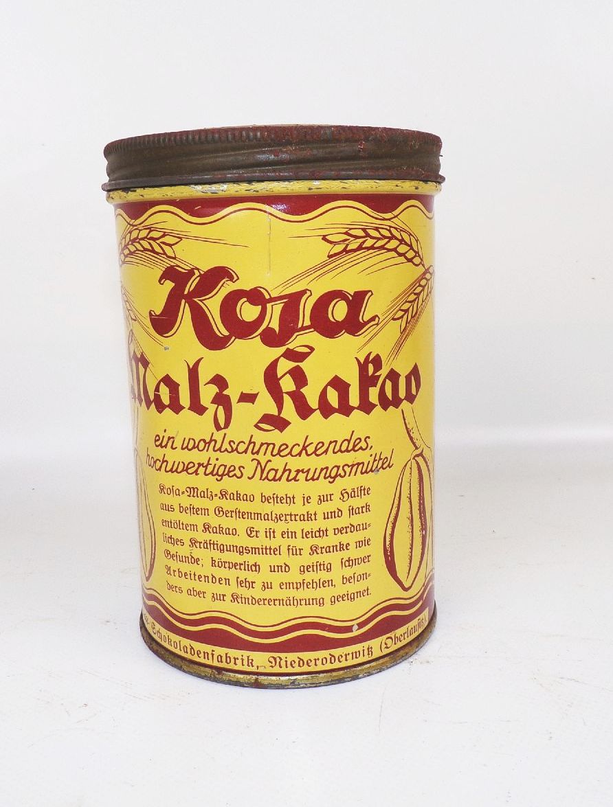 Alte Kosa Malz Kakao Blechdose Niederoderwitz 1930er 
