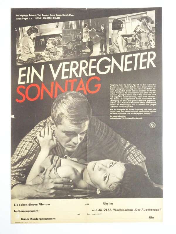 Ein verregneter Sonntag Marton Keleti 1963 DDR Filmplakat