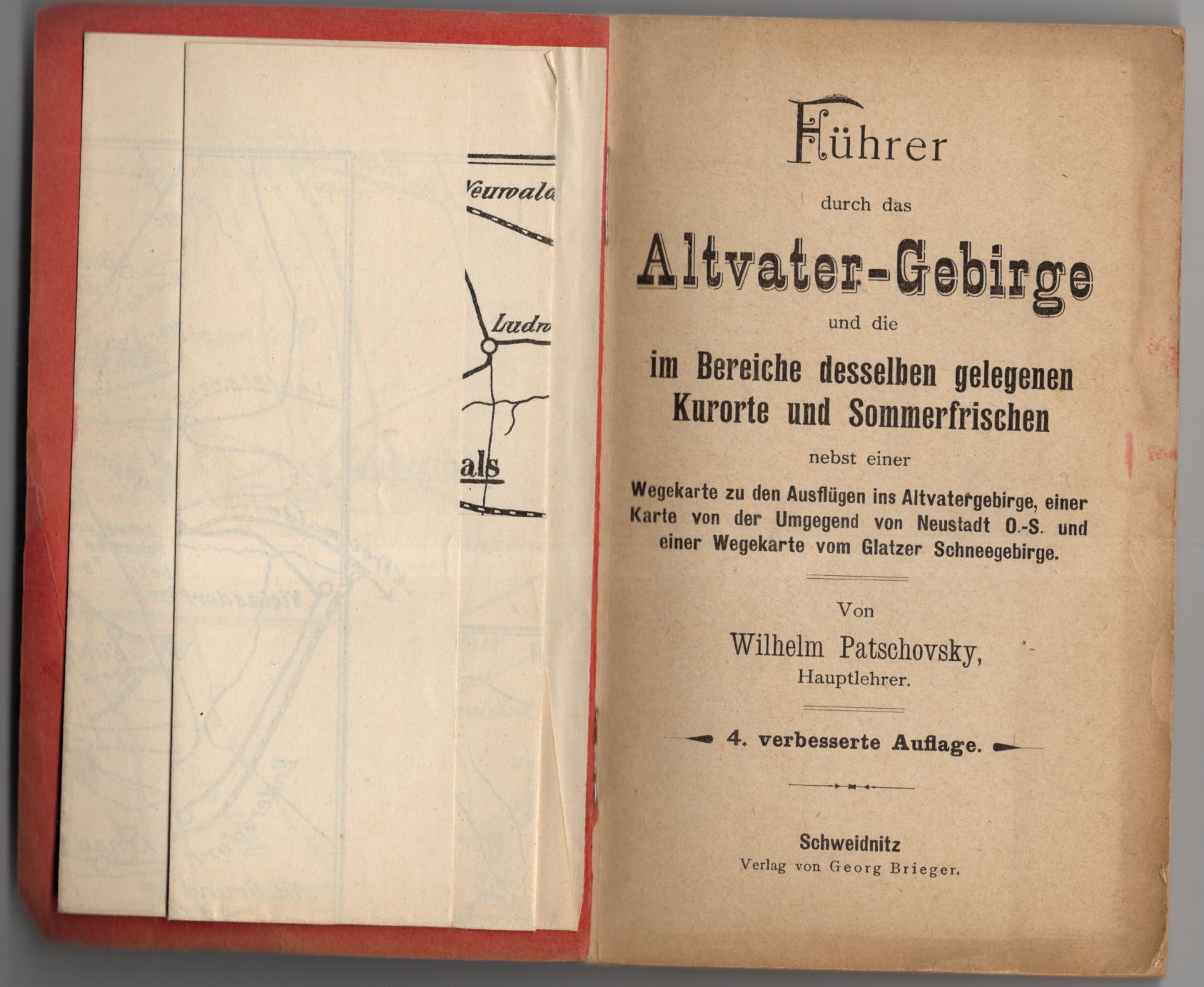 Führer durch das Altvatergebirge Wilhelm Patschovsky 1908 Schweidnitz Führer durch das Altvatergebirge Wilhelm Patschovsky 1908 Schweidnitz