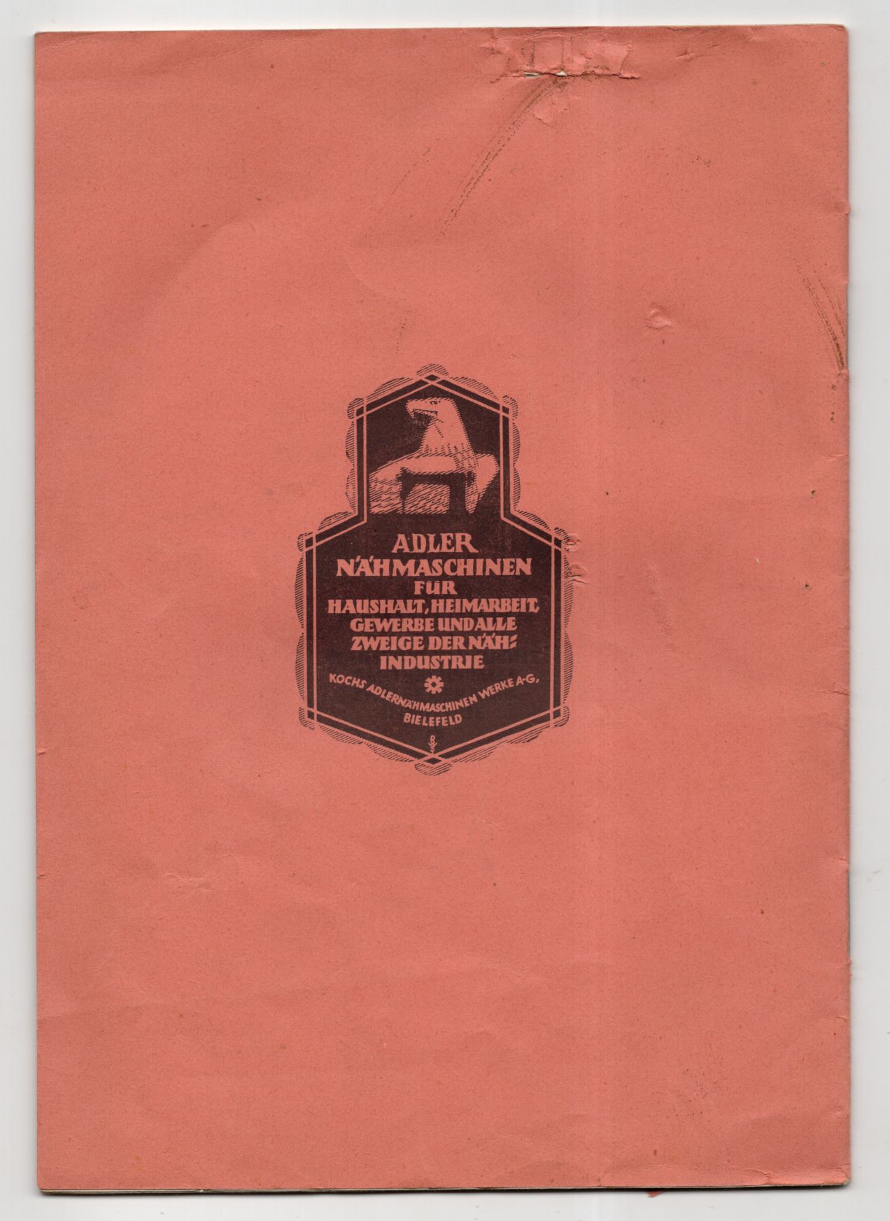 Gebrauchsanleitung Adler Rundschiff Nähmaschine Klasse 8 und 10 1928 Gebrauchsanleitung Adler Rundschiff Nähmaschine Klasse 8 und 10 1928