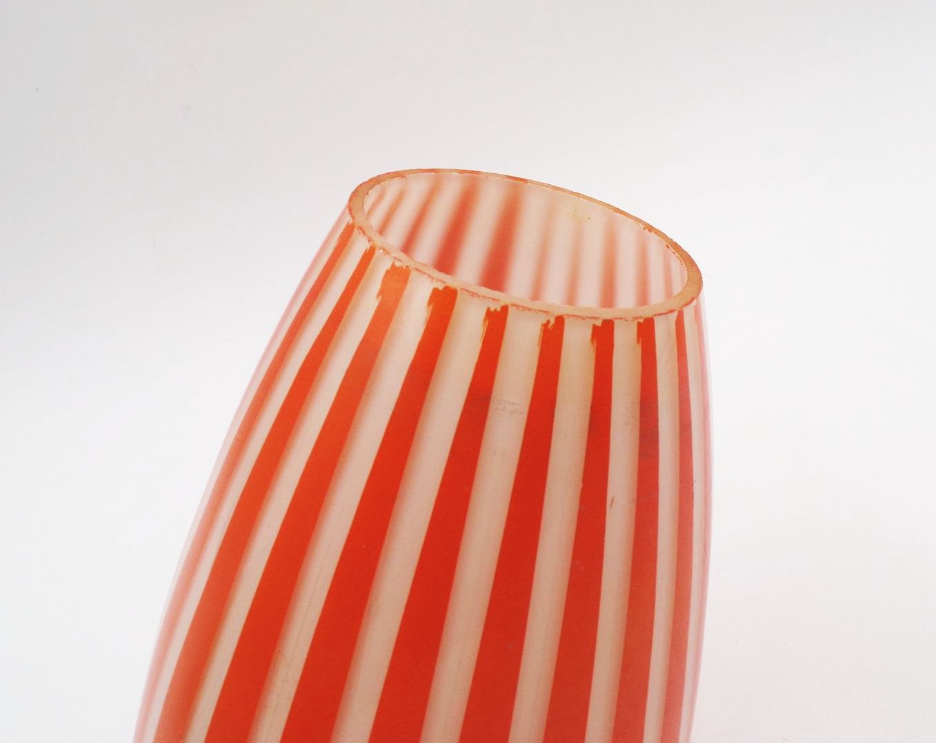 Alter Lampenschirm Tütenlampe Orange Weiß 50er 60er Vintage Retro Lampenglas Alter Lampenschirm Tütenlampe Orange Weiß 50er 60er Vintage Retro Lampenglas