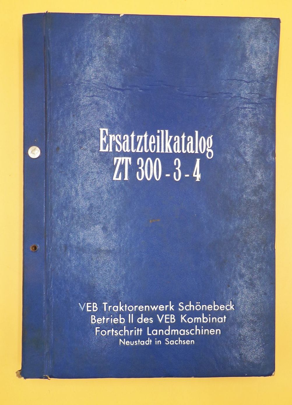 Ersatzteilkatalog ZT 300 3 4 VEB Traktorenwerk Schönebeck 1975 Original DDR