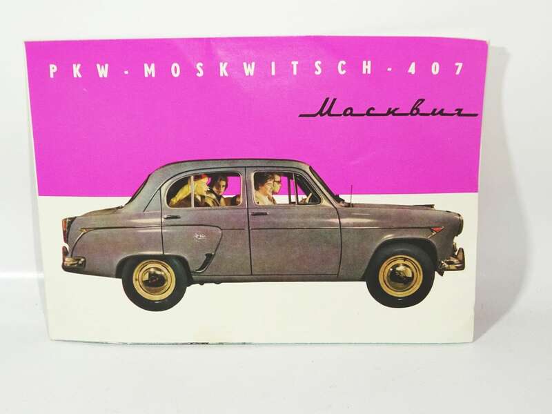 Prospekt Moskwitsch 407 PKW 1959 DDR KFZ Oldtimer