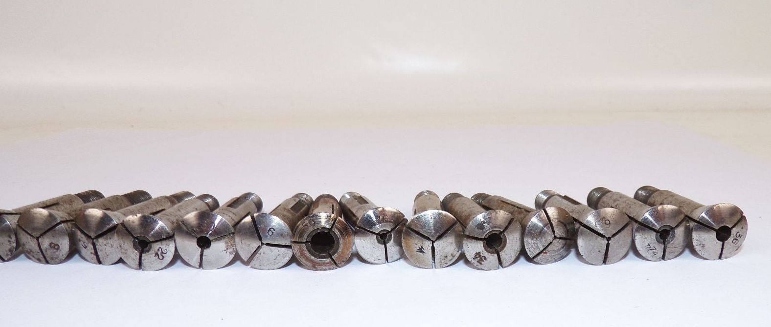 Lot alter Spannzangen Uhrmacher Boley Leinen Werkzeug für Drehbank