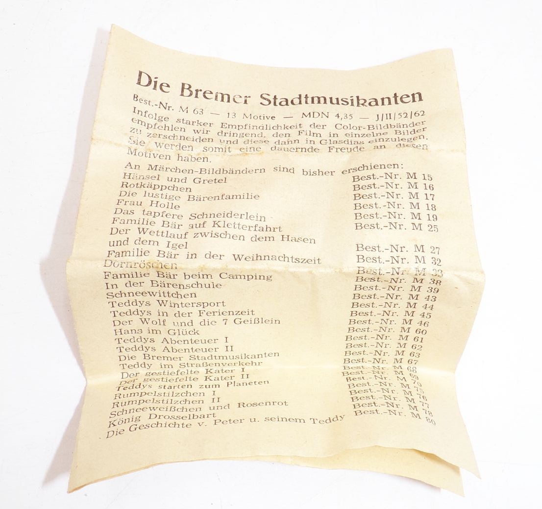 Mikrolux Rollfilm Bremer Stadtmusikanten Bildband DDR 