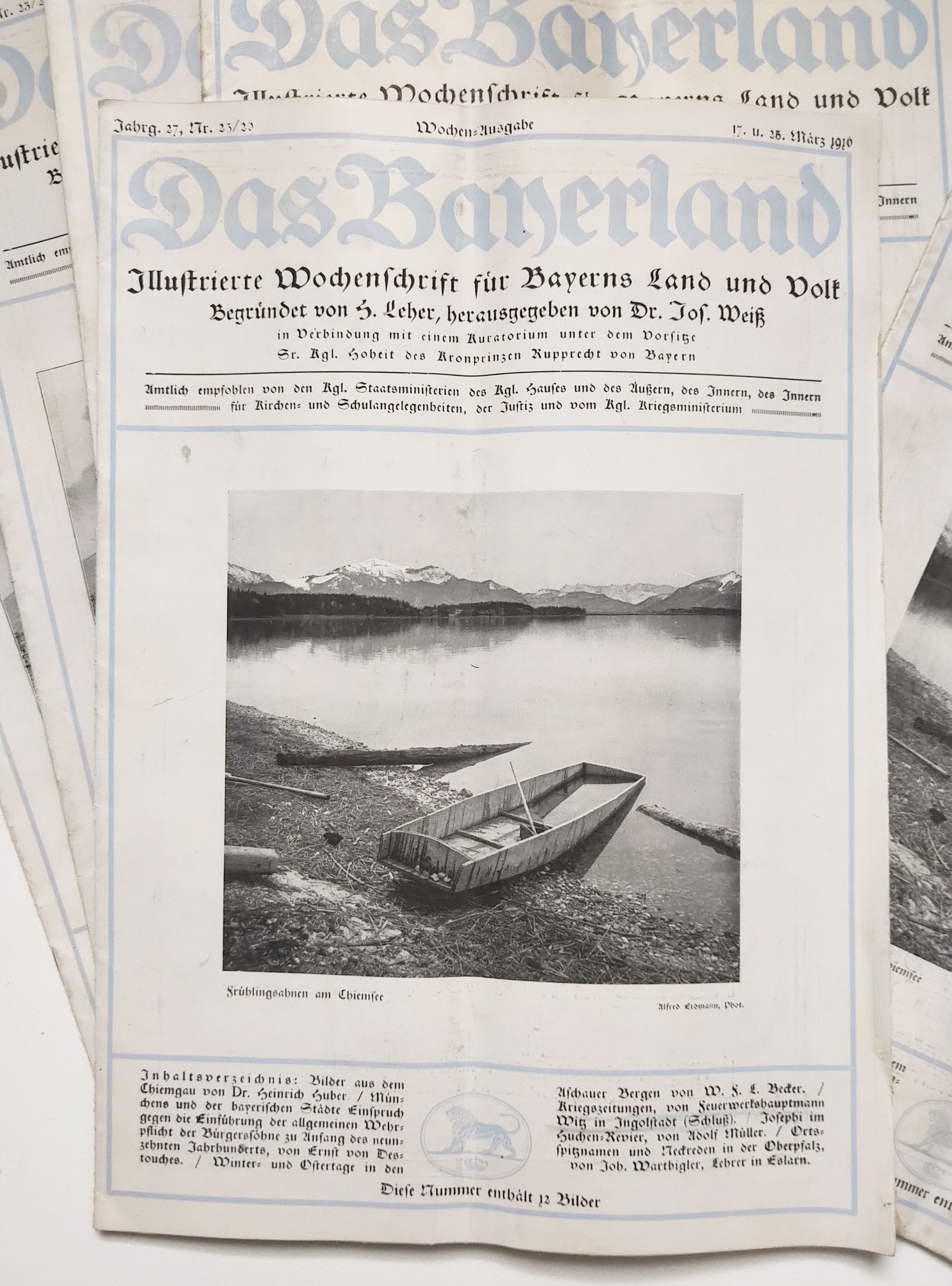 Originale Zeitschriften Das Bayerland 1916 Jahrgang 27 Illustrierte Wochenschrift Originale Zeitschriften Das Bayerland 1916 Jahrgang 27 Illustrierte Wochenschrift