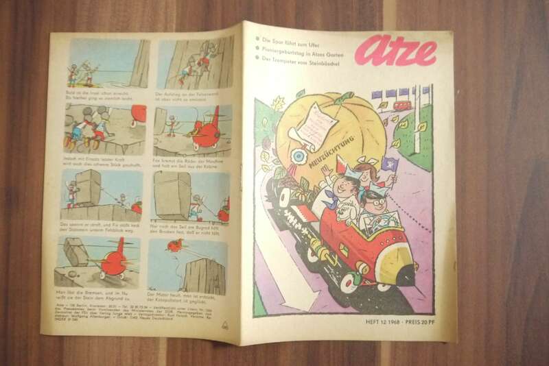DDR Kinder Heft Comic Atze Die Spur führt zum Ufer 1968