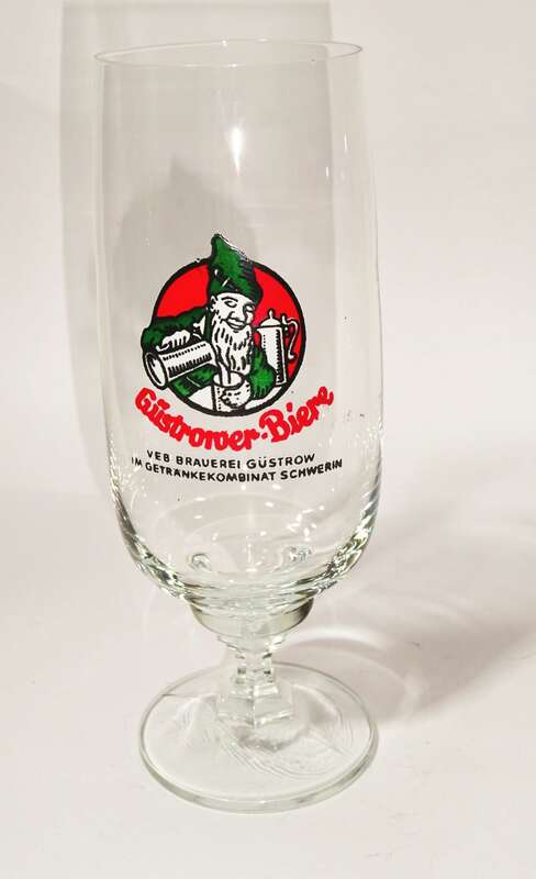 Bierglas Güstrower Biere VEB Brauerei Güstrow DDR