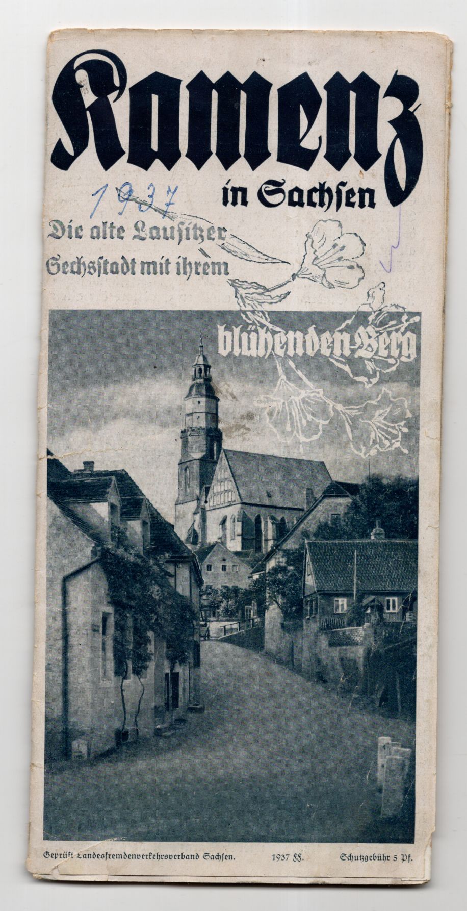 Altes Reiseprospekt Kamenz in Sachsen 1937 Forstfest