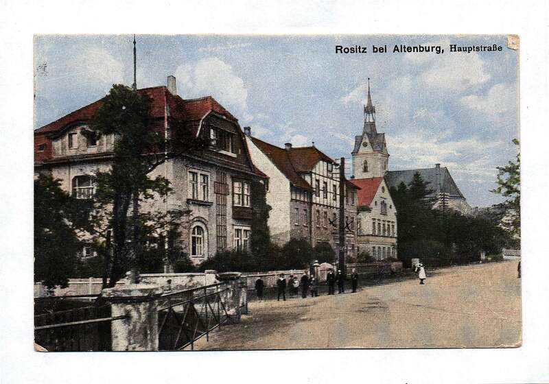 Ak Rositz bei Altenburg Hauptstraße 1930