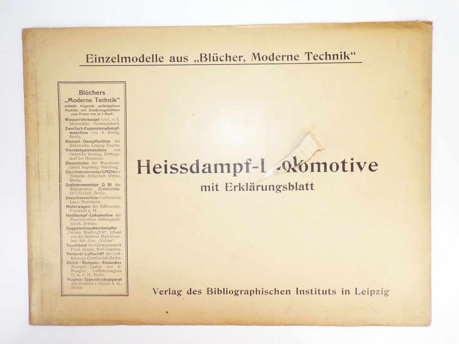 Blücher Moderne Technik Einzelmodell Heissdampf Lokomotive 1910 er 