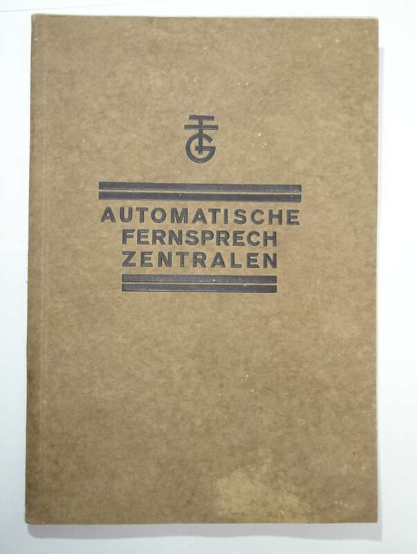 Katalog automatische Fernsprechzentralen Telefon Telegraphie 1920/30 