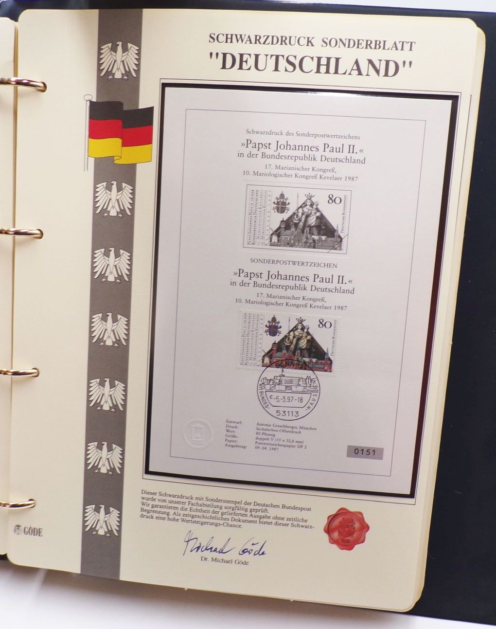 2 x Göde Alben Schwarzdruck Sonderblätter 118 Blätter