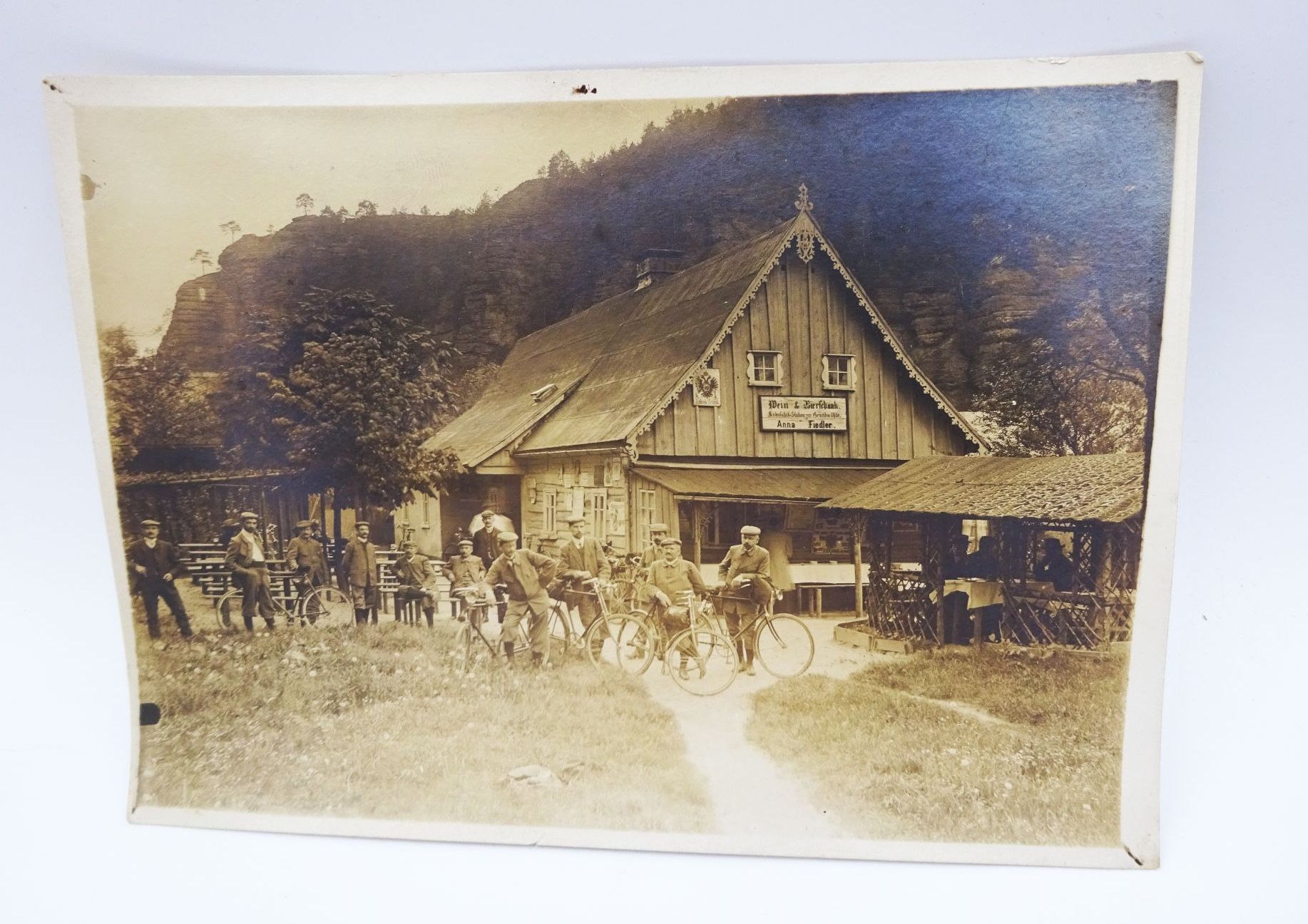 Fotos Radtour Böhmische Schweiz um 1910 großformatig Tschechien 14 Stück Fotos Radtour Böhmische Schweiz um 1910 großformatig Tschechien 14 Stück