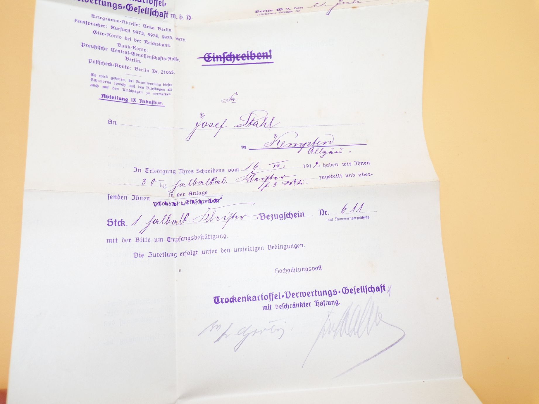 Konvolut Dokumente Milchwirtschaft Käse Versorgung 1 Wk Bayern